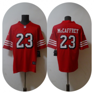 Nike 49ers 23 Christian McCaffrey 2022 New Red Vapor Untouchable Limited Men Jersey