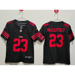 Nike 49ers 23 Christian McCaffrey Black F.U.S.E. Vapor Limited Women Jersey(Run Small)