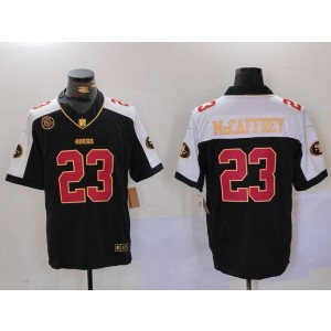 Nike 49ers 23 Christian McCaffrey Black Gold F.U.S.E. Vapor Limited Men Jersey Nike 49ers 23 Christian McCaffrey Black Gold F.U.S.E. Vapor Limited Men Jersey