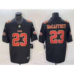 Nike 49ers 23 Christian McCaffrey Black Gold Vapor Limited Men Jersey Nike 49ers 23 Christian McCaffrey Black Gold Vapor Limited Men Jersey