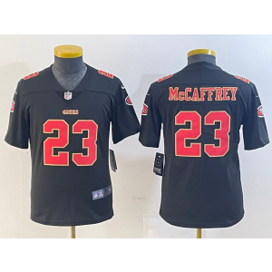 Nike 49ers 23 Christian McCaffrey Black Gold Vapor Limited Youth Jersey