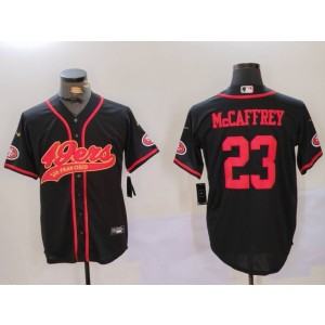 Nike 49ers 23 Christian McCaffrey Black Vapor Baseball Limited Men Jersey Nike 49ers 23 Christian McCaffrey Black Vapor Baseball Limited Men Jersey