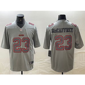 Nike 49ers 23 Christian McCaffrey Gray Vapor Limited Men Jersey