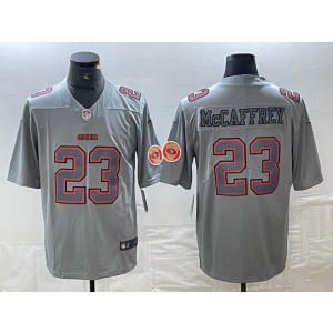 Nike 49ers 23 Christian McCaffrey Grey Vapor Limited Men Jersey