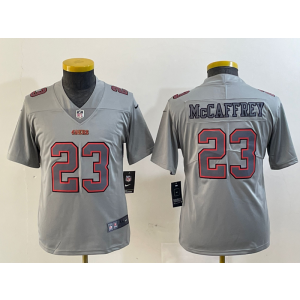 Nike 49ers 23 Christian McCaffrey Grey Vapor Untouchable Limited Youth Jersey