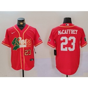 Nike 49ers 23 Christian McCaffrey Red Mexico Vapor Baseball Limited Men Jersey Nike 49ers 23 Christian McCaffrey Red Mexico Vapor Baseball Limited Men Jersey