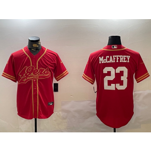 Nike 49ers 23 Christian McCaffrey Red Vapor Baseball Limited Men Jersey Nike 49ers 23 Christian McCaffrey Red Vapor Baseball Limited Men Jersey