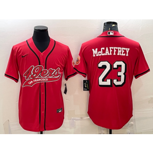 Nike 49ers 23 Christian McCaffrey Red Vapor Baseball Limited Men Jersey