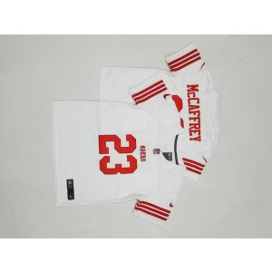 Nike 49ers 23 Christian McCaffrey White Toddler Jersey