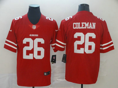 Nike 49ers 26 Tevin Coleman Red Vapor Untouchable Limited Jersey Nike 49ers 26 Tevin Coleman Red Vapor Untouchable Limited Jersey