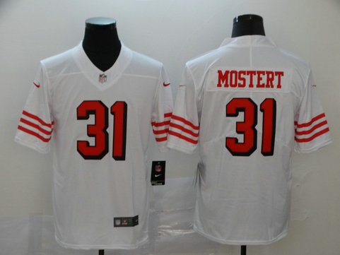 Nike 49ers 31 Raheem Mostert White Color Rush Vapor Untouchable Limited Jersey Nike 49ers 31 Raheem Mostert White Color Rush Vapor Untouchable Limited Jersey