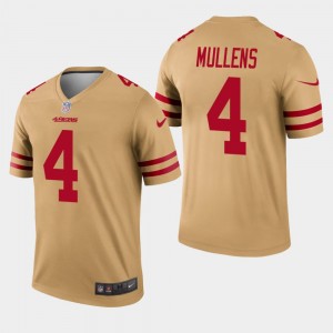 Nike 49ers 4 Nick Mullens Gold Inverted Legend Men Jersey Nike 49ers 4 Nick Mullens Gold Inverted Legend Men Jersey