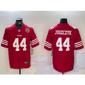 Nike 49ers 44 Juszczyk Red Team Logo Vapor Limited Men Jersey
