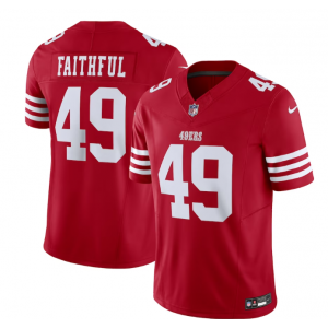 Nike 49ers 49 The Faithful Red 2023 F.U.S.E Vapor Limited Men Jersey Nike 49ers 49 The Faithful Red 2023 F.U.S.E Vapor Limited Men Jersey