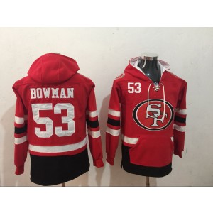 Nike 49ers 53 NaVorro Bowman Red Hoodie Sweatshirt