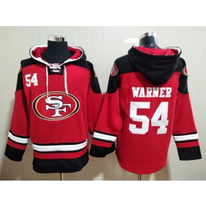 Nike 49ers 54 Fred Warner Red Sweatshirt Hoodie