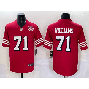 Nike 49ers 71 Williams Red Team Logo Vapor Limited Men Jersey