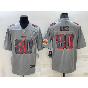 Nike 49ers 80 Jerry Rice Gray Atmosphere Fashion Vapor Limited Men Jersey