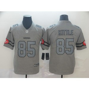 Nike 49ers 85 George Kittle 2019 Gray Gridiron Gray Vapor Untouchable Limited Men Jersey