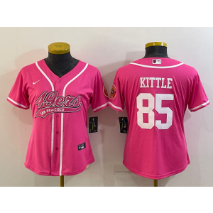 Nike 49ers 85 George Kittle Pink Vapor Baseball Limited Women Jersey Nike 49ers 85 George Kittle Pink Vapor Baseball Limited Women Jersey
