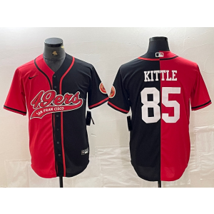 Nike 49ers 85 George Kittle Red Black Split Vapor Baseball Limited Men Jersey Nike 49ers 85 George Kittle Red Black Split Vapor Baseball Limited Men Jersey