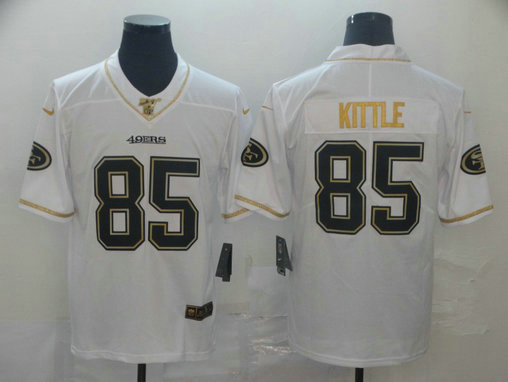 Nike 49ers 85 George Kittle White Gold Vapor Untouchable Limited Jersey Nike 49ers 85 George Kittle White Gold Vapor Untouchable Limited Jersey