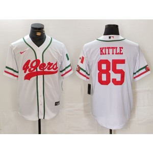 Nike 49ers 85 George Kittle White Vapor Baseball Limited Men Jersey
