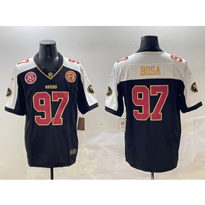Nike 49ers 97 Nick Bosa Black Thanksgiving Day F.U.S.E. Vapor Limited Men Jersey Nike 49ers 97 Nick Bosa Black Thanksgiving Day F.U.S.E. Vapor Limited Men Jersey