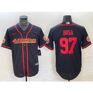 Nike 49ers 97 Nick Bosa Black Vapor Baseball Limited Men Jersey