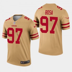 Nike 49ers 97 Nick Bosa Gold Inverted Legend Men Jersey Nike 49ers 97 Nick Bosa Gold Inverted Legend Men Jersey