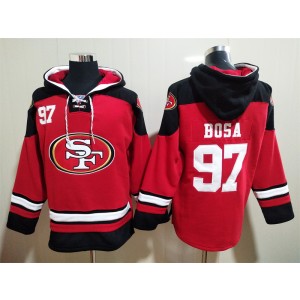Nike 49ers 97 Nick Bosa Red Hoodie Sweatshirt