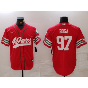 Nike 49ers 97 Nick Bosa Red Vapor Baseball Limited Men Jersey Nike 49ers 97 Nick Bosa Red Vapor Baseball Limited Men Jersey