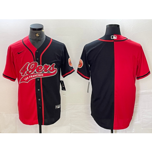 Nike 49ers Blank Red Black Split Vapor Baseball Limited Men Jersey