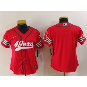 Nike 49ers Blank Red Mexico Vapor Baseball Limited Women Jersey