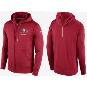 Nike 49ers Red Team Logo Full Zip Hoodie
