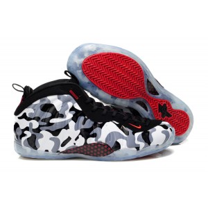Nike Air Foamposite One White Black Camo Shoes