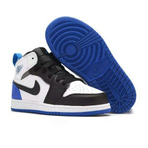 Nike Air Jordan 1 Black Blue Youth Shoes 1