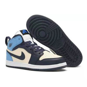 Nike Air Jordan 1 Blue Black Youth Shoes