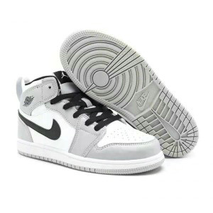 Nike Air Jordan 1 Grey Youth Shoes