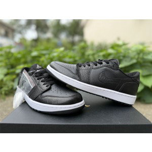 Nike Air Jordan 1 Low OG Golf Black Croc Shoes