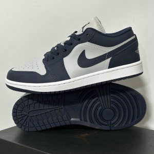 Nike Air Jordan 1 Navy Grey Shoes