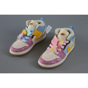 Nike Air Jordan 1 Purple Blue Kids Shoes