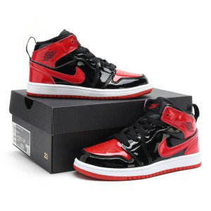 Nike Air Jordan 1 Red Black Youth Shoes