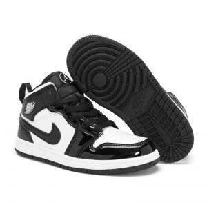 Nike Air Jordan 1 White Black Youth Shoes 1