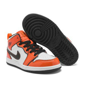 Nike Air Jordan 1 White Orange Youth Shoes