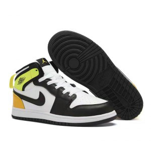 Nike Air Jordan 1 Yellow Black Youth Shoes