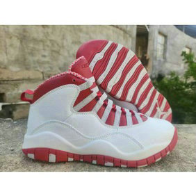 Nike Air Jordan 10 White Red Shoes