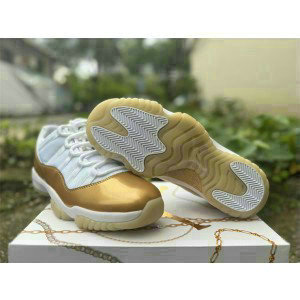 Nike Air Jordan 11 Mother's Day White Gold Shoes