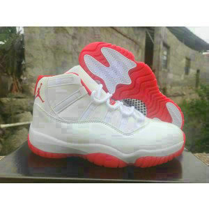 Nike Air Jordan 11 White Red Shoes