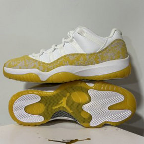 Nike Air Jordan 11 White Yellow Shoes